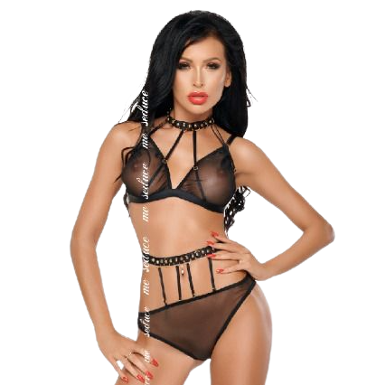 ME-SEDUCE – DOTTY ENSEMBLE DEUX PIÈCES NOIR S/M