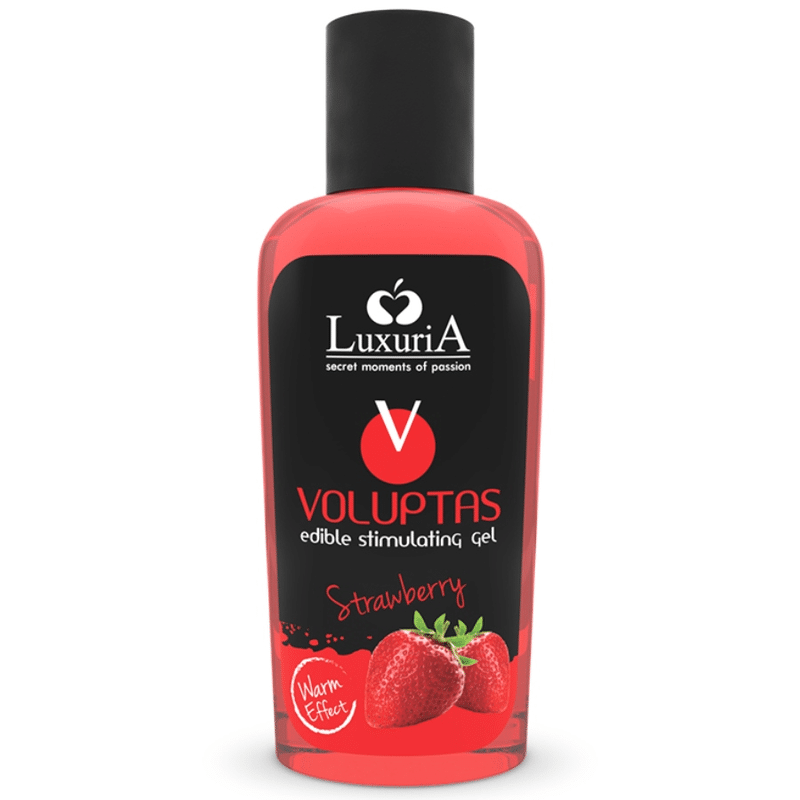 INTIMATELINE LUXURIA – VOLUPTAS GEL DE MASSAGE COMESTIBLE EFFET CHAUFFANT – FRAISE 100 ML