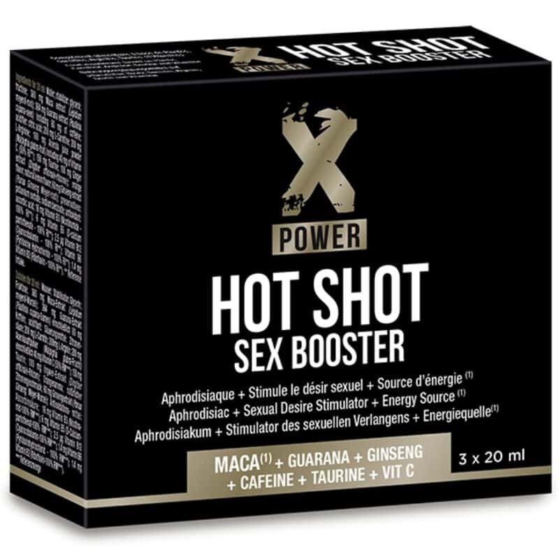 X POWER - HOT SHOT SEX BOOSTER AUGMENTATION DE LA LIBIDO 3 X 20 ML