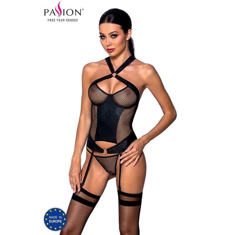 PASSION – AMANDA CORSET EN CUIR ÉCOLOGIQUE S/M