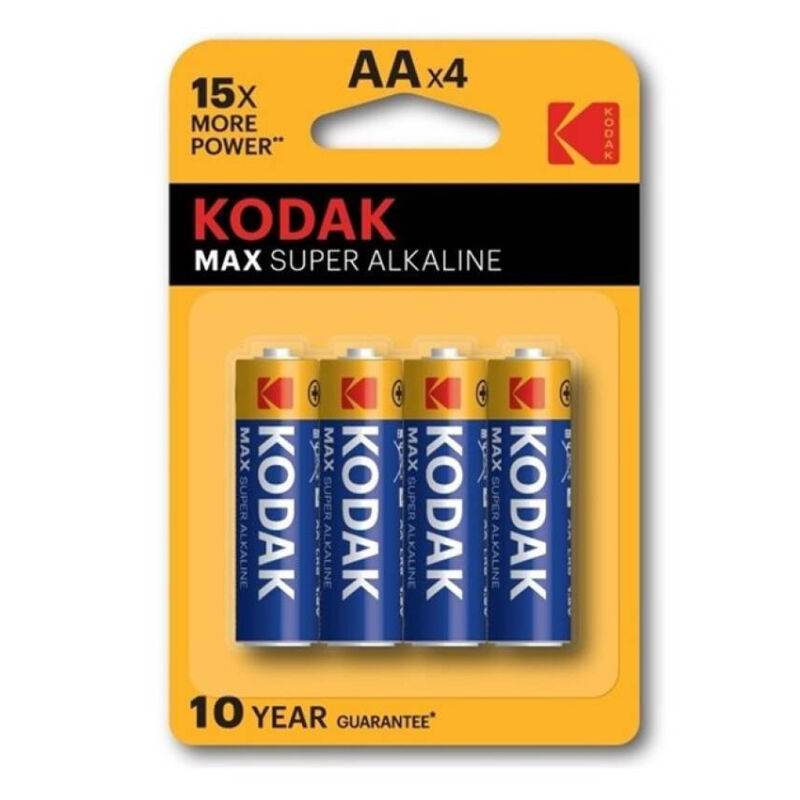 KODAK – PILES ALCALINES MAX AA LR6 * 4