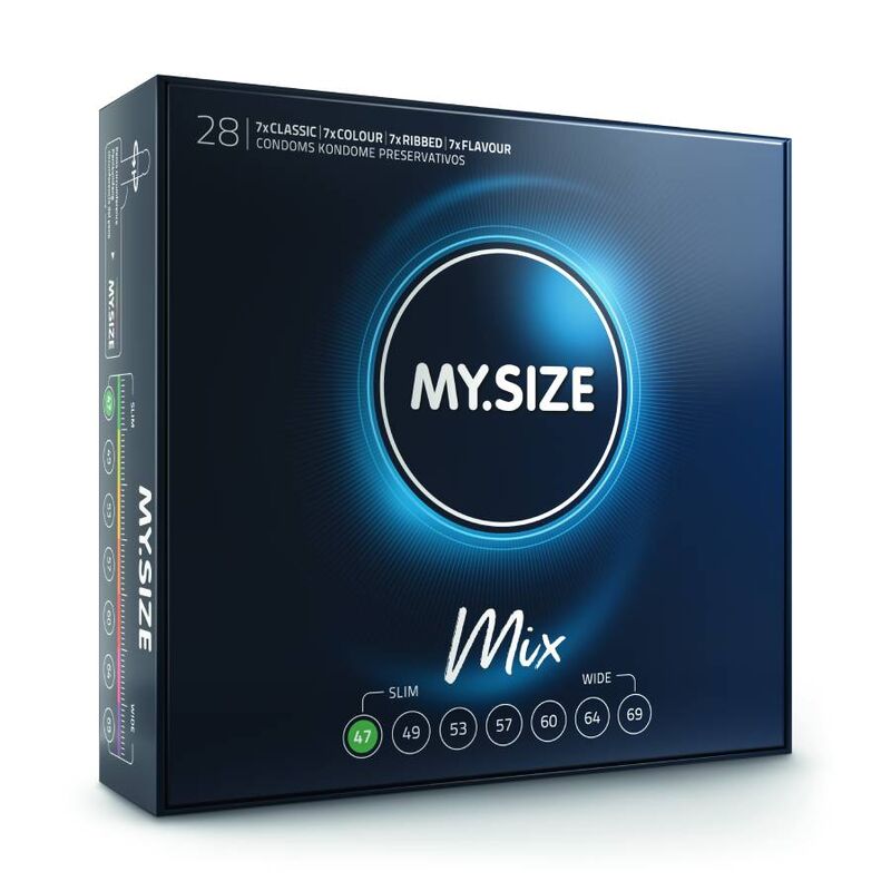 MY SIZE – MIX PRÉSERVATIFS 47 MM 28 UNITÉS