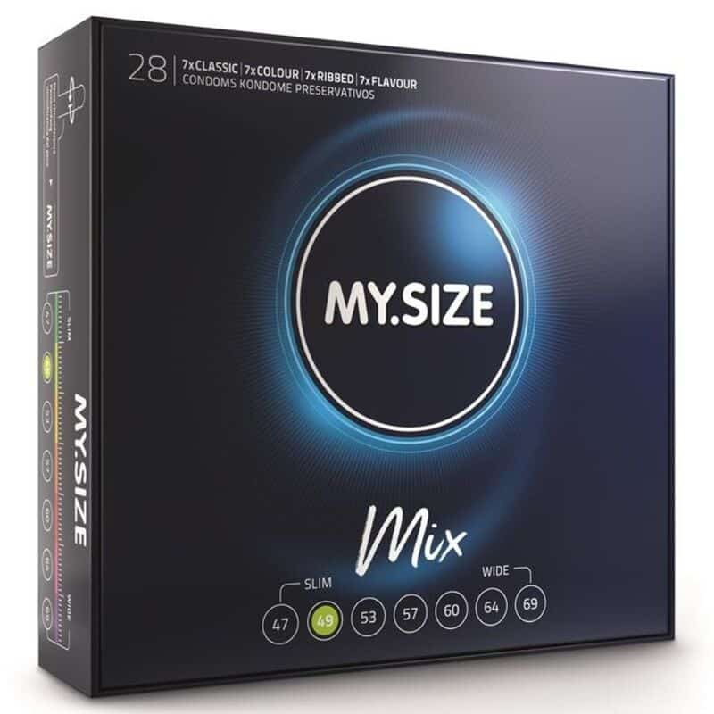 MY SIZE – MIX PRÉSERVATIFS 49 MM 28 UNITÉS