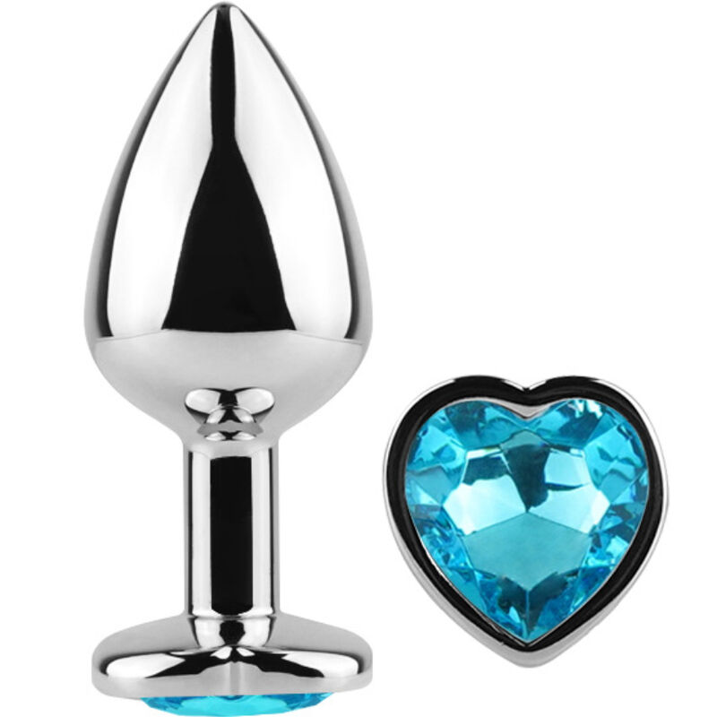 SECRETPLAY – PLUG ANAL EN MÉTAL COEUR BLEU PETITE TAILLE 7 CM