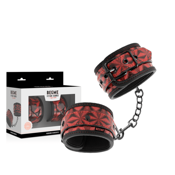 BEGME - MENOTTES PREMIUM ÉDITION ROUGE AVEC DOUBLURE EN NÉOPRÈNE – Image 2