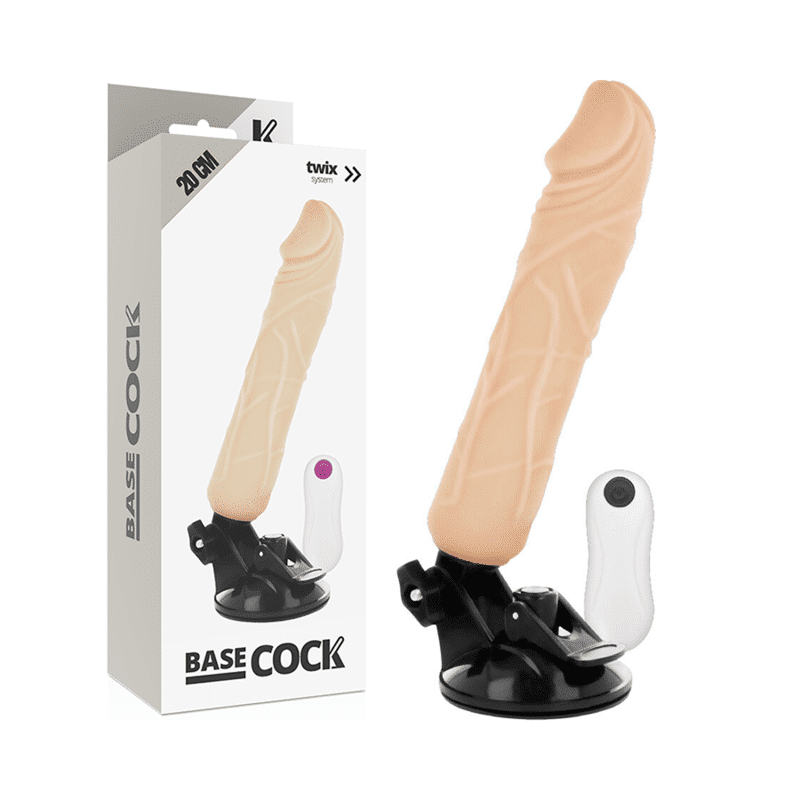 BASECOCK – VIBRATEUR RÉALISTE TÉLÉCOMMANDE NATUREL 20 CM -O- 4 CM