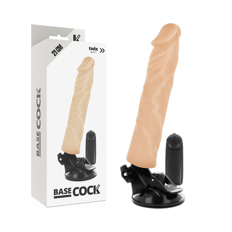 BASECOCK – VIBRATEUR RÉALISTE TÉLÉCOMMANDE NATUREL 21 CM -O- 4 CM