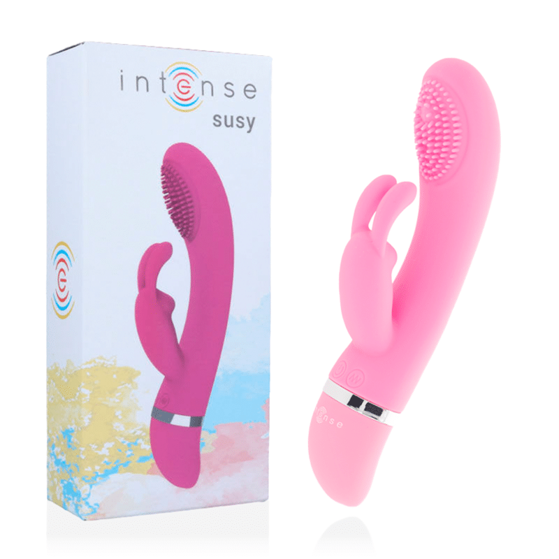 INTENSE – VIBRATEUR OSCILLANT SUSY SILICONE LAPIN ROSE