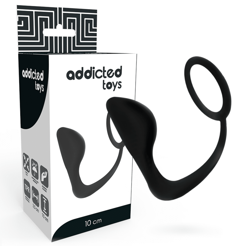 ADDICTED TOYS – PLUG ANAL AVEC ANNEAU PÉNIS NOIR