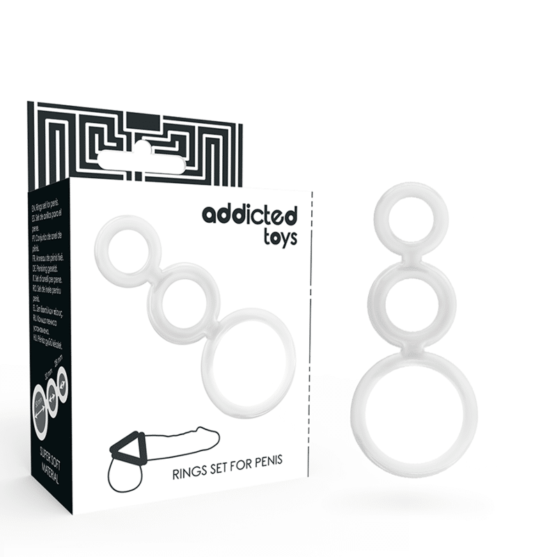 ADDICTED TOYS – ENSEMBLE DANNEAU POUR PÉNIS TRANSPARENT