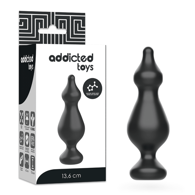 ADDICTED TOYS – PLUG SEXUEL ANAL 13.6 CM NOIR