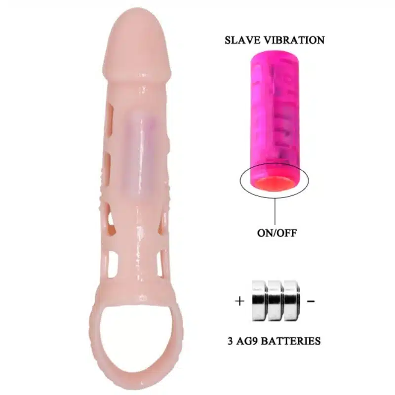 PRETTY LOVE - HOUSSE DEXTENSION DE PÉNIS HARRISON AVEC VIBRATION ET SANGLE 13.5 CM – Image 5