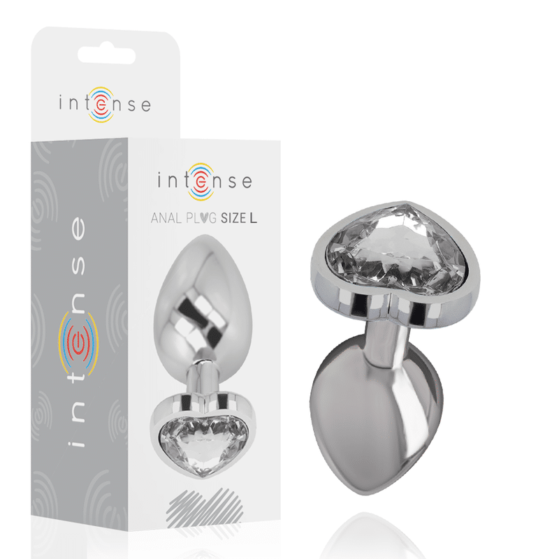 INTENSE – PLUG ANAL MÉTAL ALUMINIUM COEUR BLANC TAILLE L