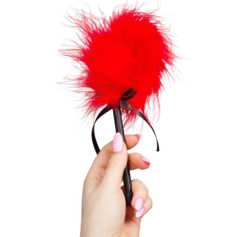 SECRETPLAY – DUSTER DE MARABOU ROUGE