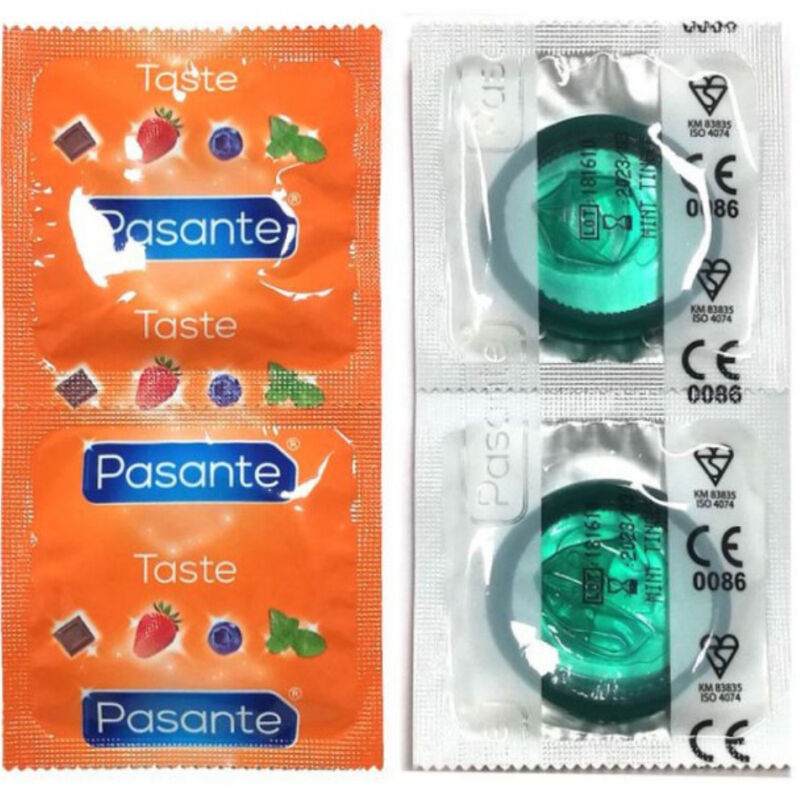 PASANTE – PRÉSERVATIFS SAVEUR MENTHE SAC 144 UNITÉS
