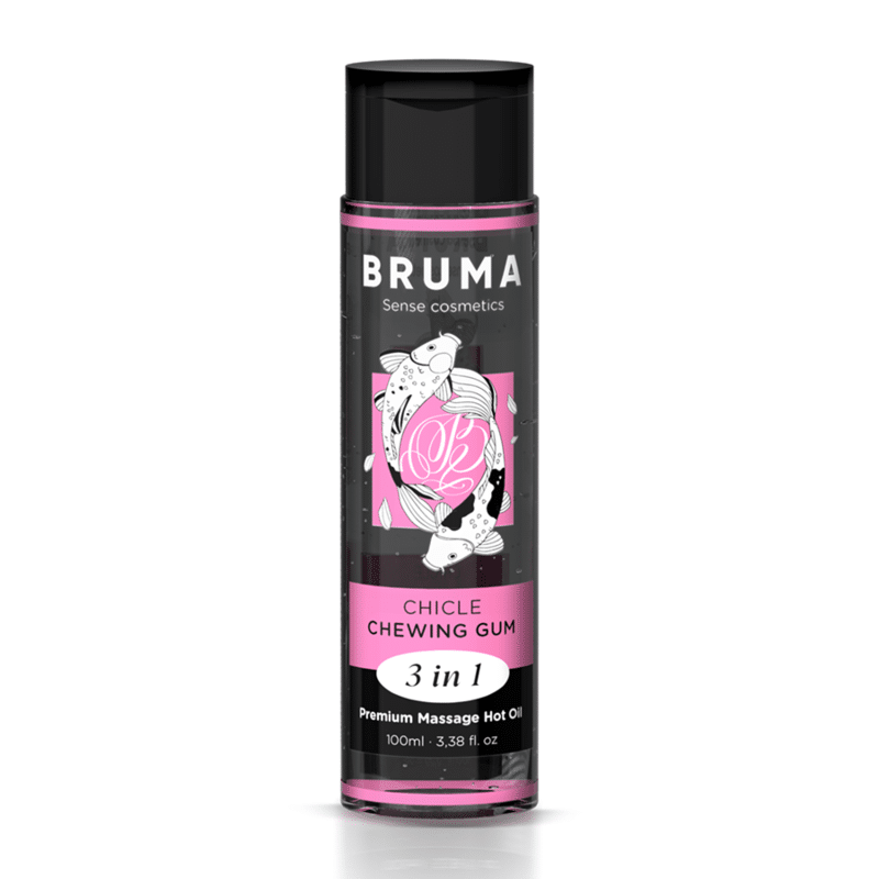 BRUMA – HUILE DE MASSAGE PREMIUM EFFET CHALEUR SAVEUR GOMME 3 EN 1 – 100 ML