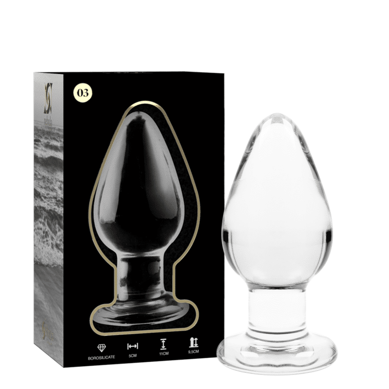 NEBULA SERIES BY IBIZA – PLUG ANAL MODÈLE 3 VERRE BOROSILICATE TRANSPARENT 11 CM -O- 5 CM