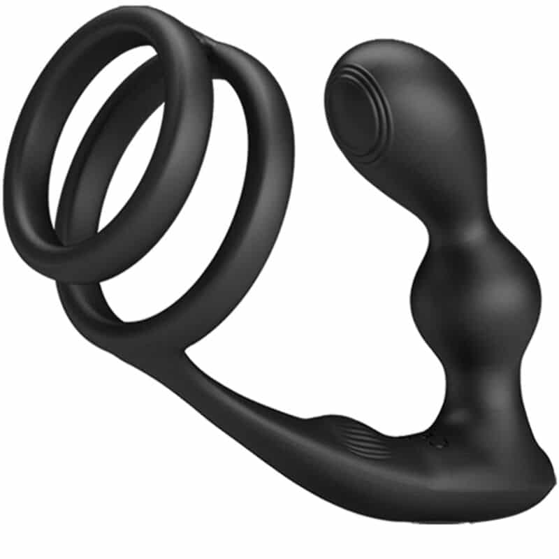 PRETTY LOVE – ANNEAU PÉNIS MARSHALL AVEC PLUG ANAL VIBRANT AVEC TÉLÉCOMMANDE