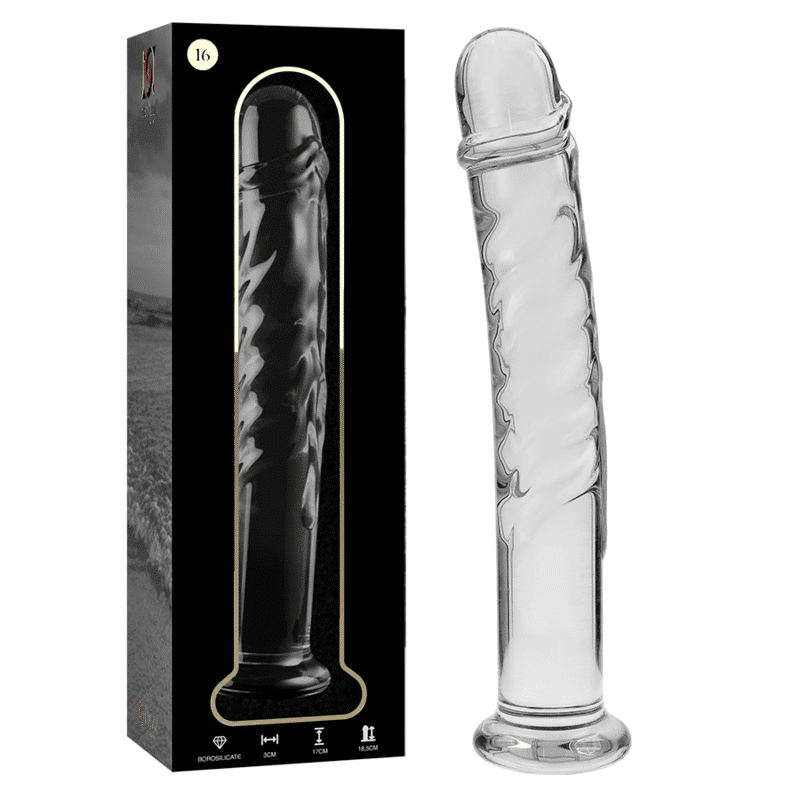 NEBULA SERIES BY IBIZA – MODÈLE 16 GODE EN VERRE BOROSILICATE CLAIR 18.5 CM -O- 3 CM