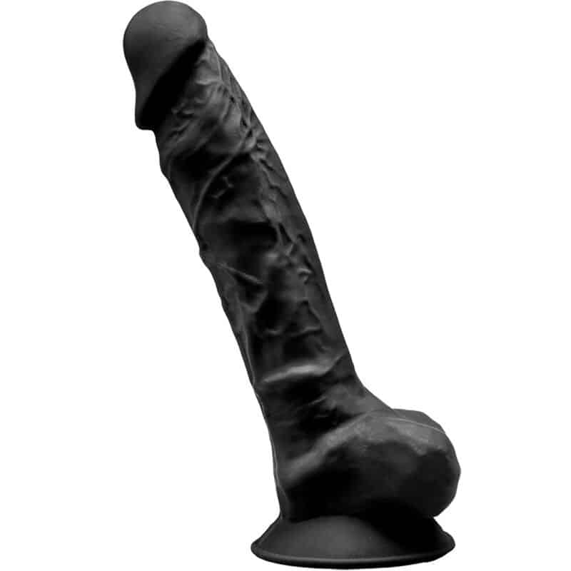 SILEXD – MODÈLE 1 PÉNIS RÉALISTE PREMIUM SILEXPAN SILICONE NOIR 23 CM