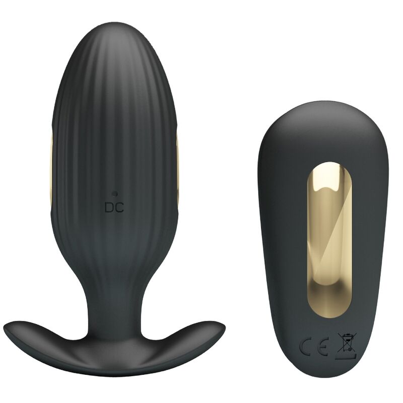 PRETTY LOVE – VIBRATEUR ANAL RECHARGEABLE KELLY PLUG NOIR