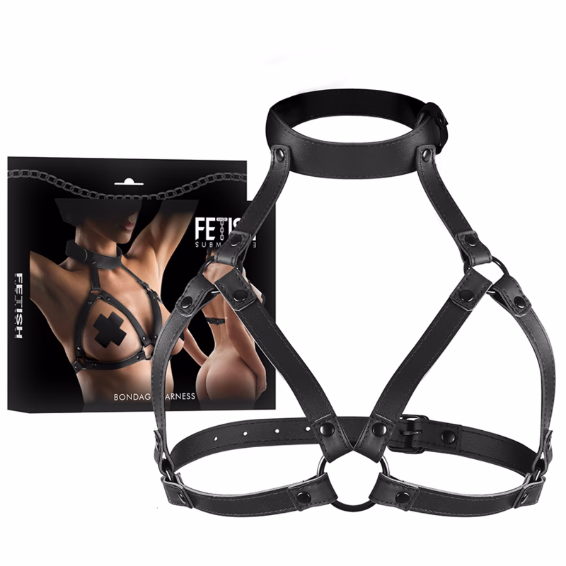 FETISH SUBMISSIVE BONDAGE – HARNAIS POITRINE RÉGLABLE