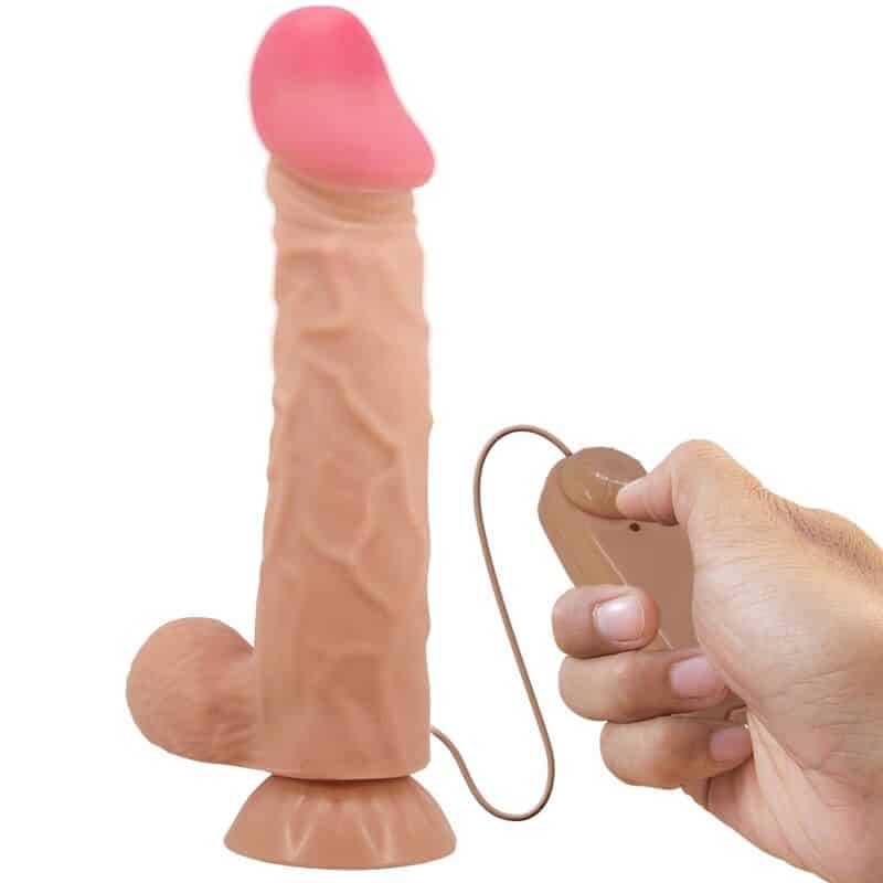 PRETTY LOVE – SÉRIE SLIDING SKIN GODE RÉALISTE AVEC VENTOUSE SLIDING SKIN TÉLÉCOMMANDE FLESH 24 CM