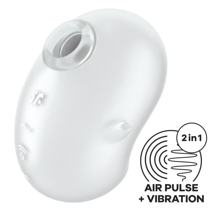 SATISFYER – CUTIE GHOST VIBRATEUR  POSER BLANC