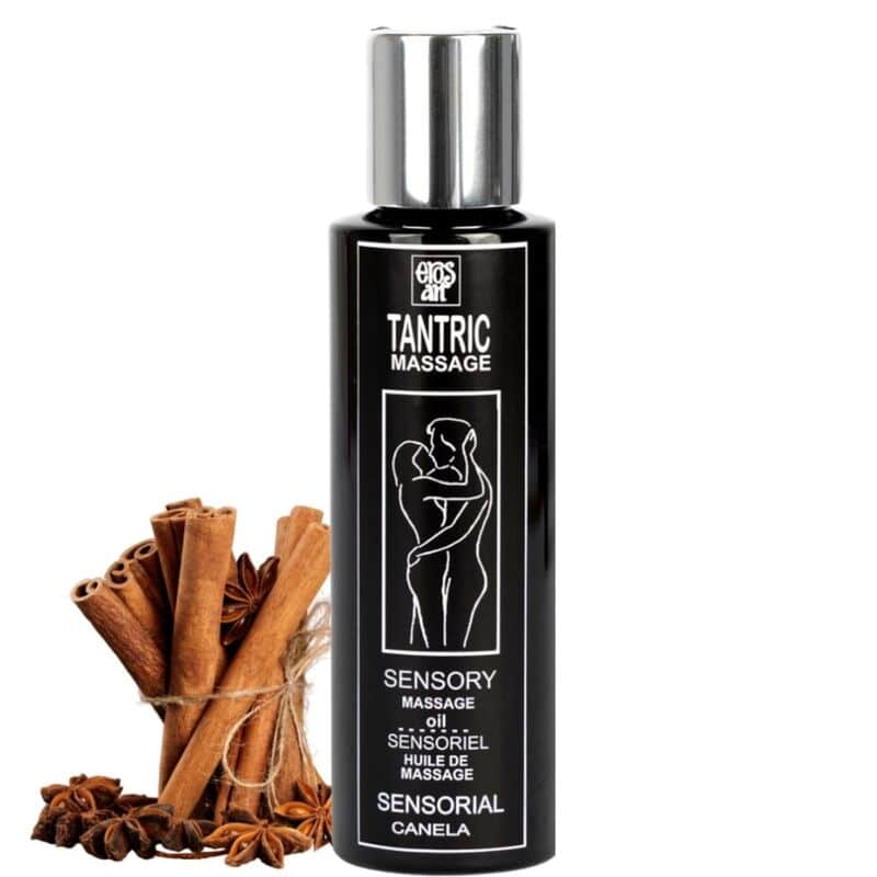 EROS-ART – HUILE DE MASSAGE TANTRIQUE NATURELLE ET CANNELLE APHRODISIAQUE 100 ML