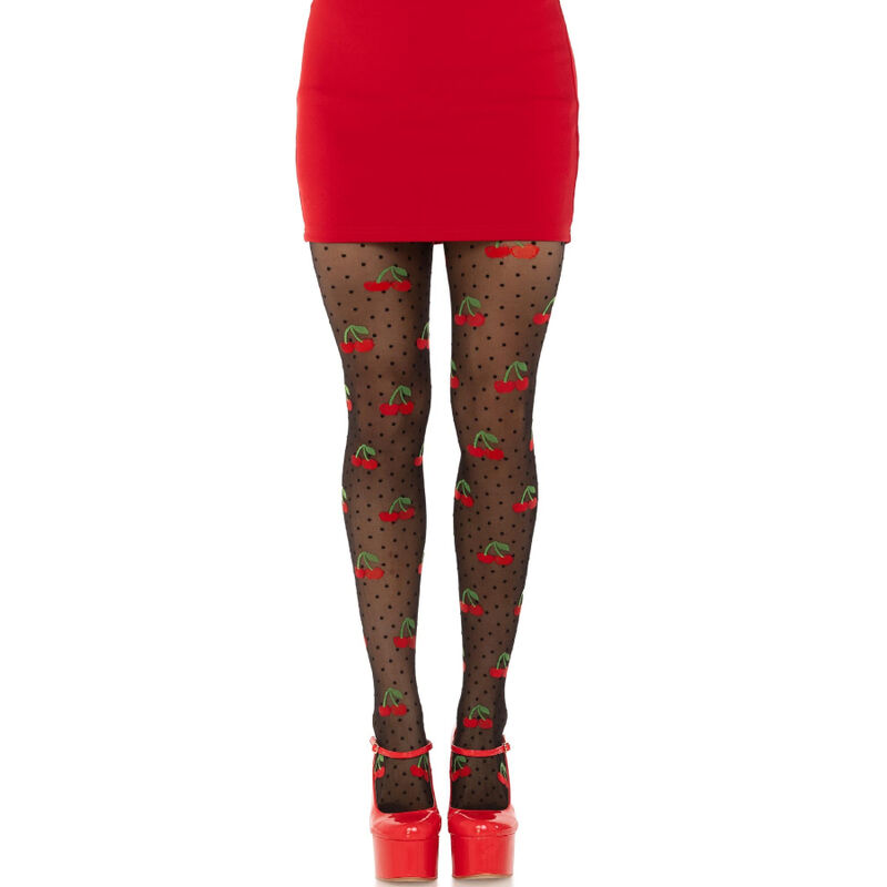 LEG AVENUE – BAS TAUPES CERISE NOIRE