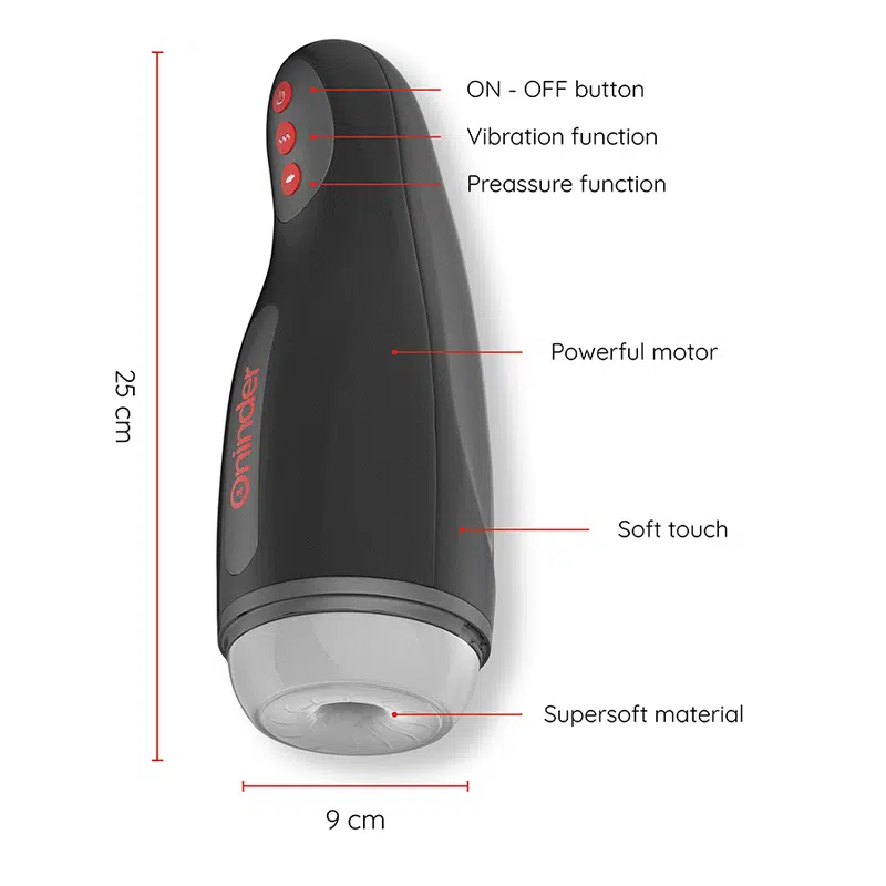 ONINDER - MASTURBATEUR MASCULIN RECHARGEABLE SEOUL 10 VITESSES - APPLICATION GRATUITE – Image 2
