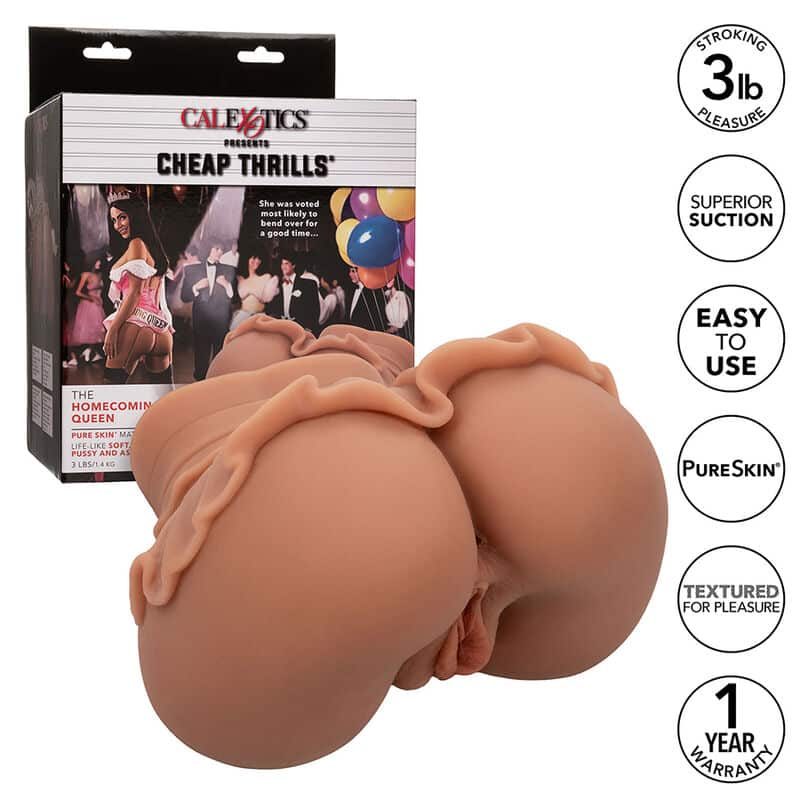CALEXOTICS - LA REINE DU RETOUR À LA MAISON MASTURBATEUR DOUBLE RÉALISTE CARAMEL