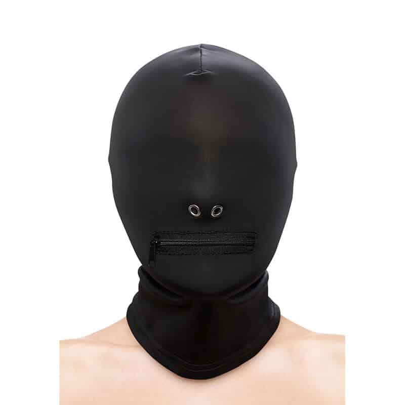 NS NOVELTIES - FETISH  FASHION CAGOULE FERMÉE À FERMETURE ÉCLAIR NYLON NOIR