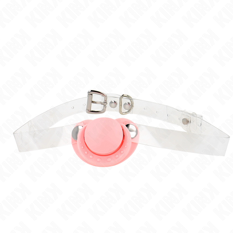 KINK – GAG EN FORME DE SUCETTE ROSE 5,5 x 4 CM AJUSTABLE 43-60 CM
