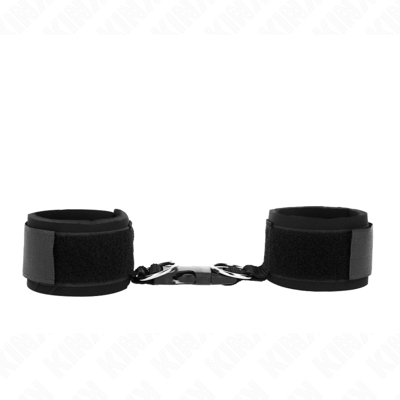 KINK – APPUI-POIGNET EN NÉOPRÈNE À ATTACHES ET BOUCLES NOIR RÉGLABLE 22-34 CM