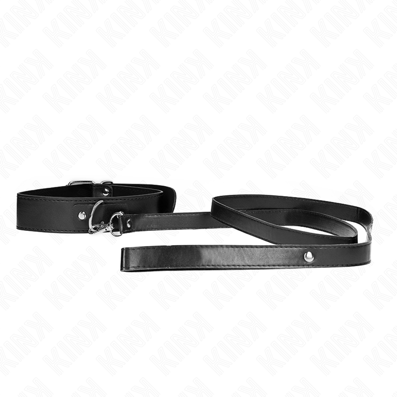 KINK – COLLIER AVEC CEINTURE 116 CM BRACELET NOIR AJUSTABLE 32-50 CM X 8 CM