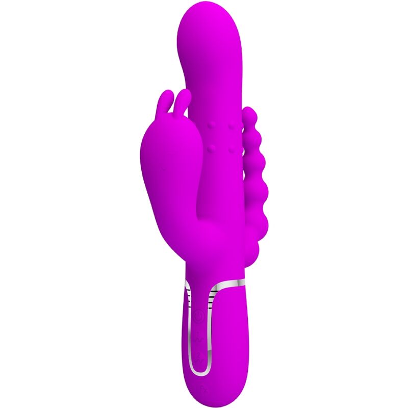 PRETTY LOVE – CAMMY TRIPLE VIBRATEUR MULTIFONCTION 4 EN 1 ROSE