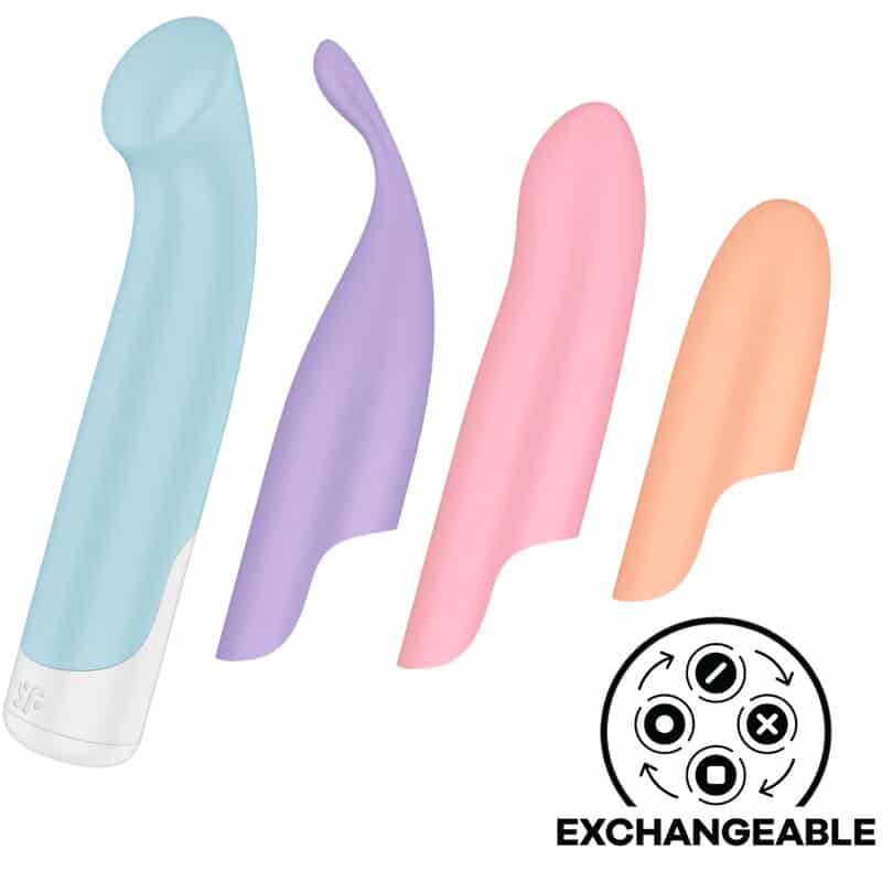 SATISFYER – VIBRATEUR PROGRAMME 12 VIBRATIONS G-SPOT WAVE 4 GRIS FONCÉ