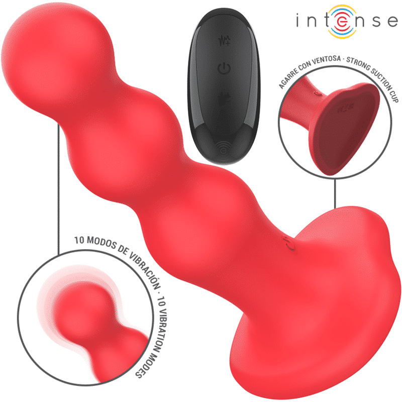 INTENSE – CODY VIBRATEUR AVEC VENTOUSE TÉLÉCOMMANDE ROUGE