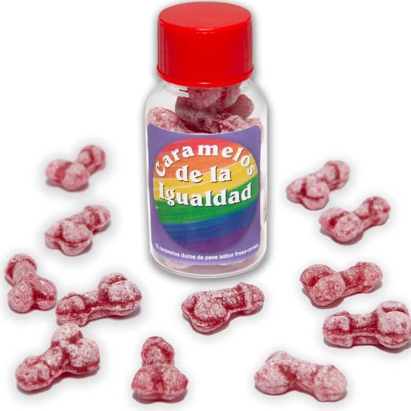 DIABLO PICANTE – 12 BONBONS ÉGALITÉ DE FORME DE PÉNIS FRAISE/CERISE