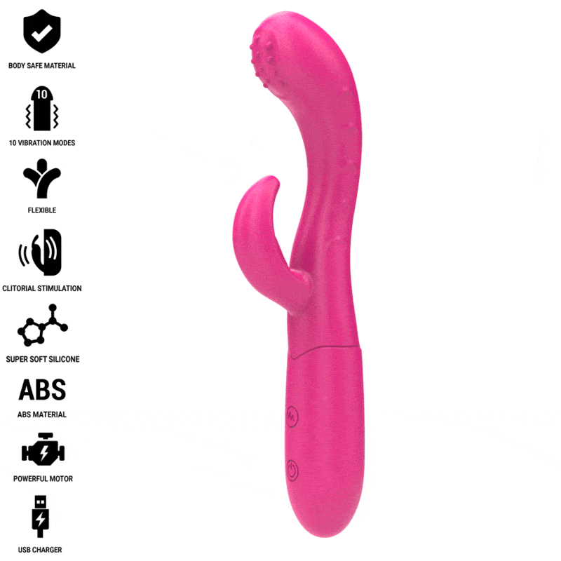 INTENSE – AMARA VIBRATEUR AVEC LANGUE STIMULANTE 10 VIBRATIONS ROSE