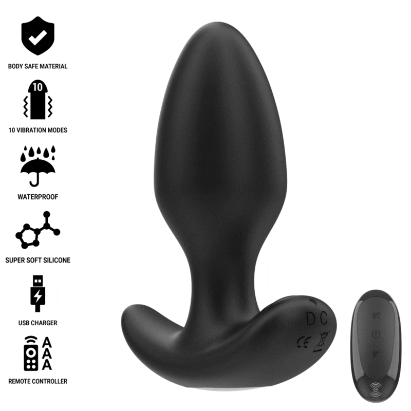 INTENSE – JOEY ANAL PLUG 10 VIBRATIONS NOIR TÉLÉCOMMANDE