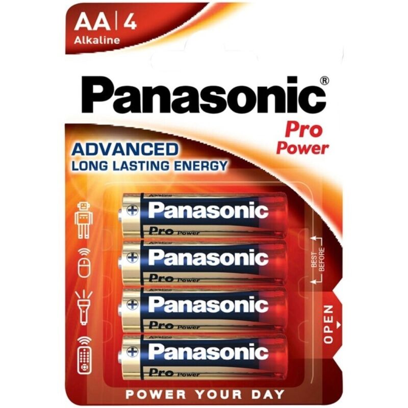 PANASONIC – PILES ALCALINES PRO POWER AA LR6 BLISTER*4