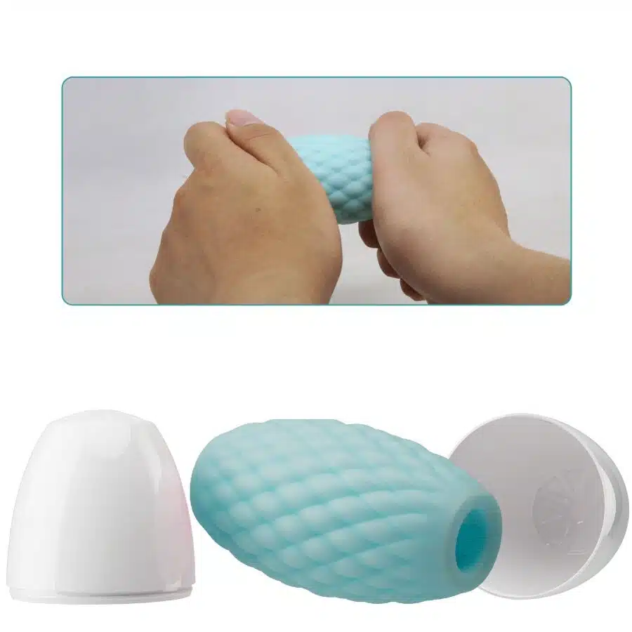PRETTY LOVE - MASTURBATEUR POUR HOMME EN SILICONE ATHENA EROS BLEU CIEL – Image 5