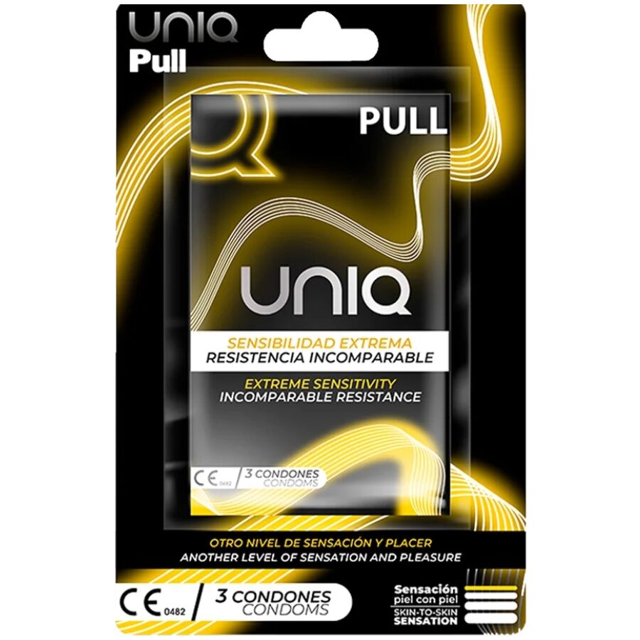 UNIQ – PULL PRESERVATIFS SANS LATEX AVEC BANDES 3 UNITES