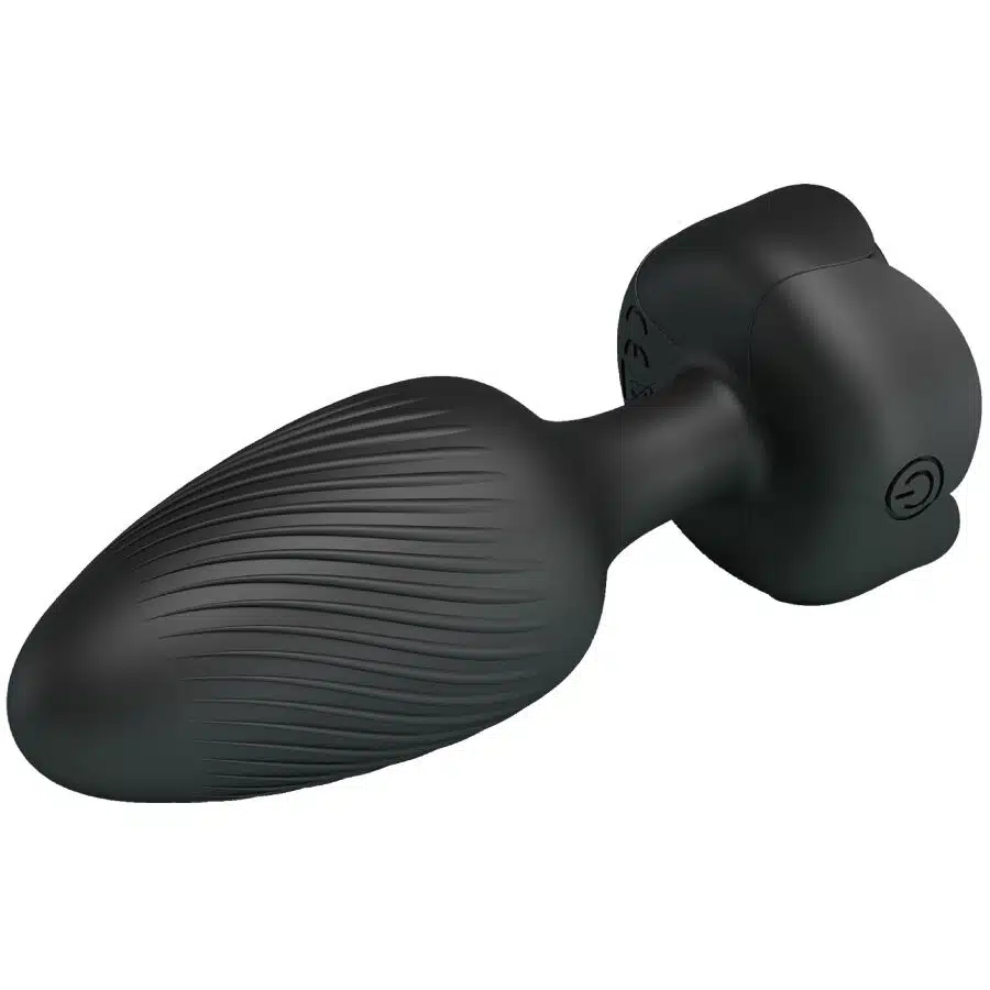 PRETTY LOVE - PLUG ANAL VARIAN AVEC LUMIÈRE LED NOIR 10,8 CM – Image 3