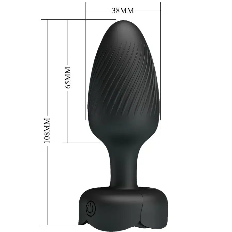 PRETTY LOVE - PLUG ANAL VARIAN AVEC LUMIÈRE LED NOIR 10,8 CM – Image 5