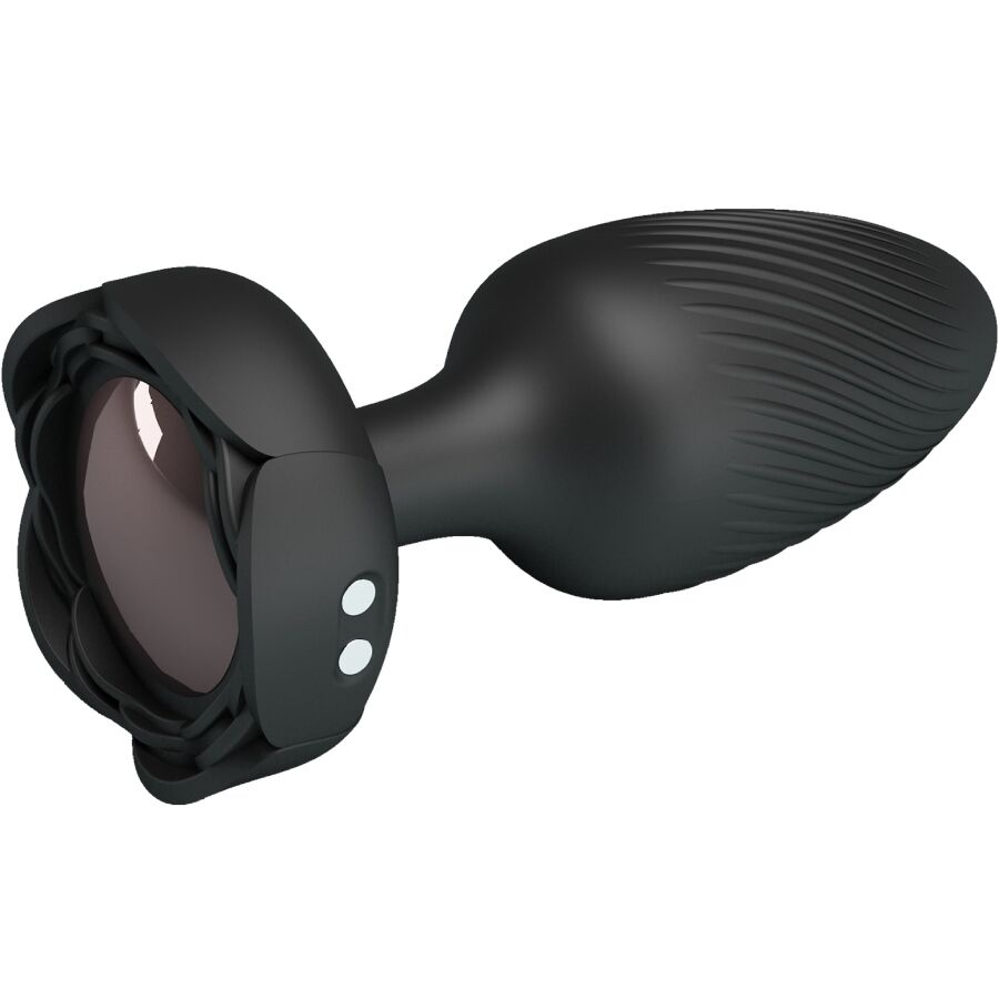 PRETTY LOVE – PLUG ANAL VARIAN AVEC LUMIÈRE LED NOIR 10,8 CM