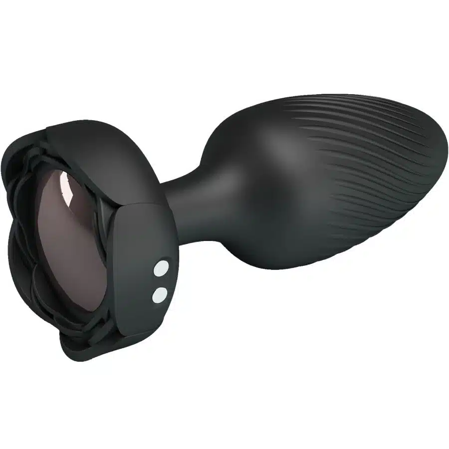 PRETTY LOVE - PLUG ANAL VARIAN AVEC LUMIÈRE LED NOIR 10,8 CM