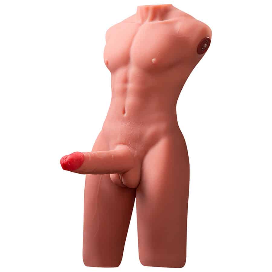 XISE – JASON DEMI-CORPS TORSE HOMME RÉALISTE AVEC POUSSÉES ET VIBRATIONS 55 CM